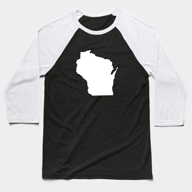 Wisconsin - Blank Outline Baseball T-Shirt by loudestkitten